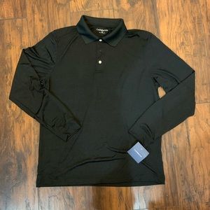 NWT Croft&Barrow Black Polo Longsleeve Size M